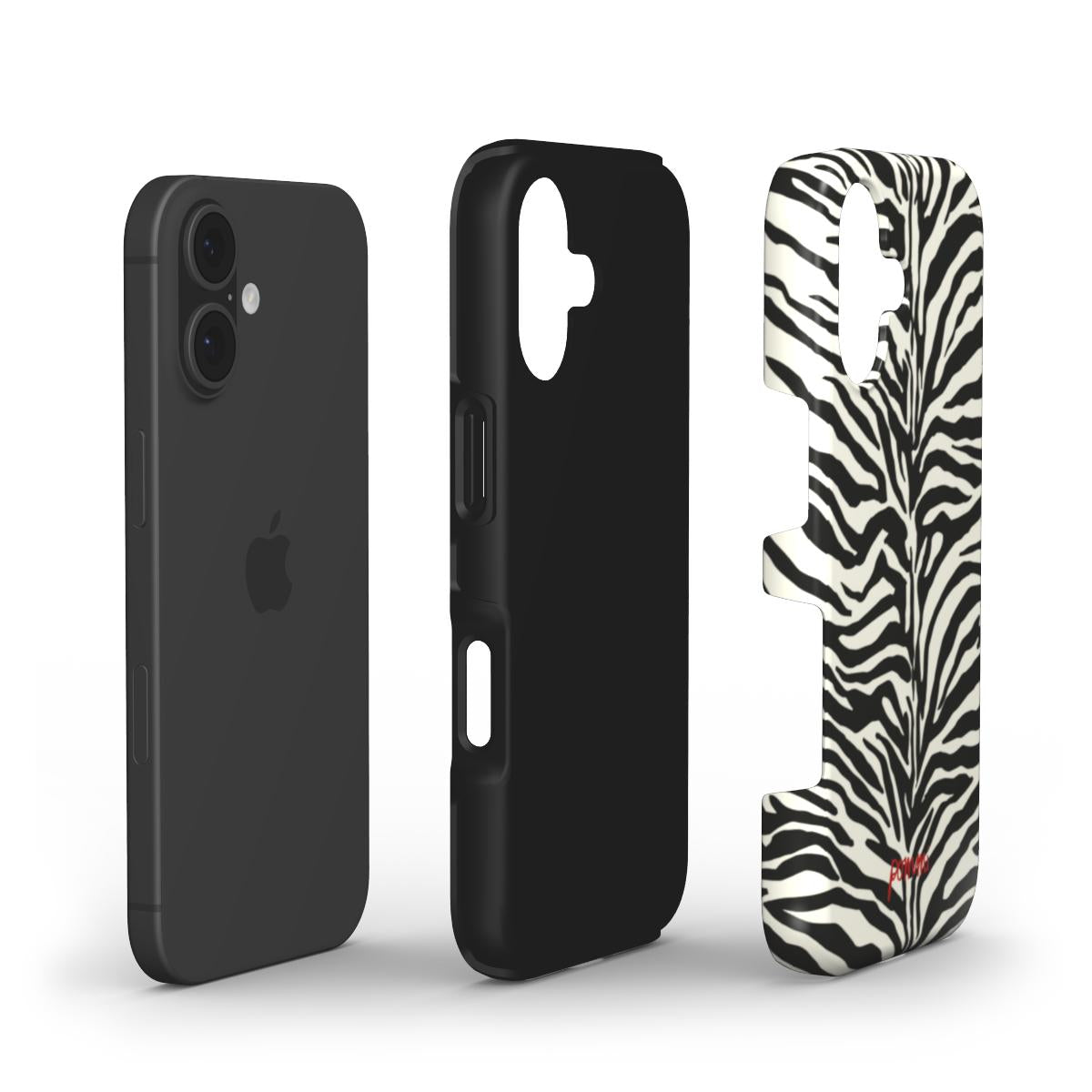 Zebra Print Tough Phone Case – Protective Animal Print Case