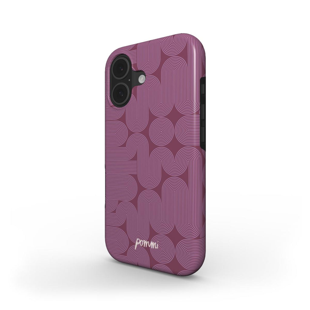 POMMI DESIGN | Retro Wavy Line Tough Phone