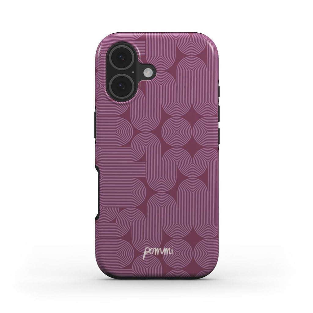 POMMI DESIGN | Retro Wavy Line Tough Phone