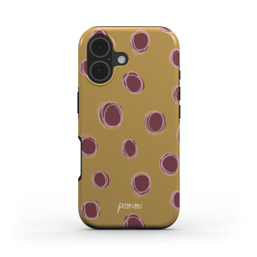 DOTS - POMMI's Designs - fun polka dot pattern phone case for iphone and samsung, tough case