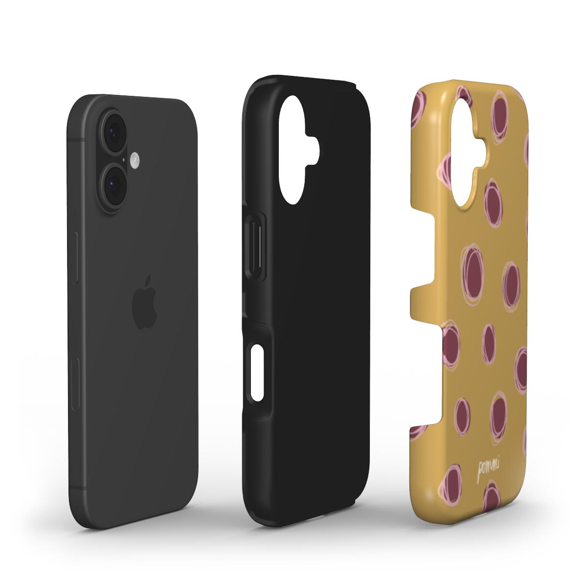 DOTS - POMMI's Designs - fun polka dot pattern phone case for iphone and samsung, tough case