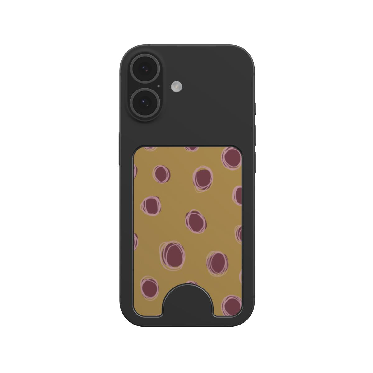 Dots - Magnetic wallet with polka dot pattern handdrawn, for mag case