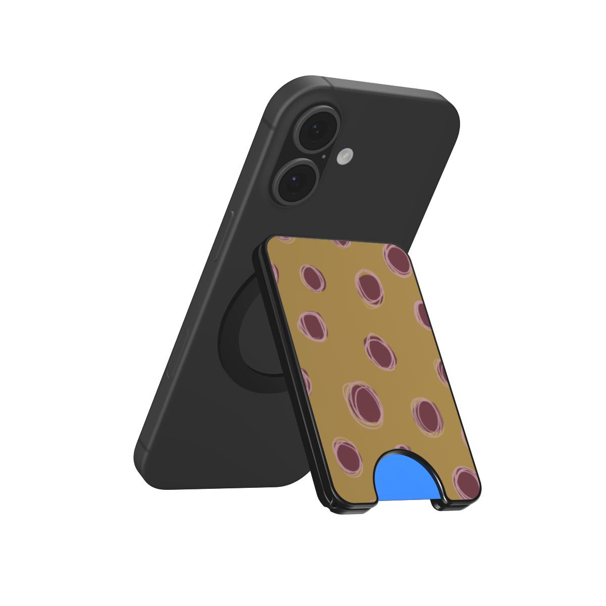 Dots - Magnetic wallet with polka dot pattern handdrawn, for mag case