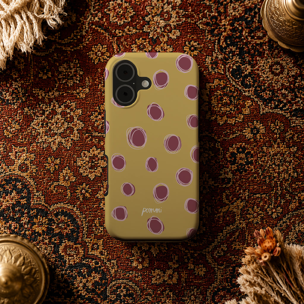 DOTS - POMMI's Designs - fun polka dot pattern phone case for iphone and samsung, tough case