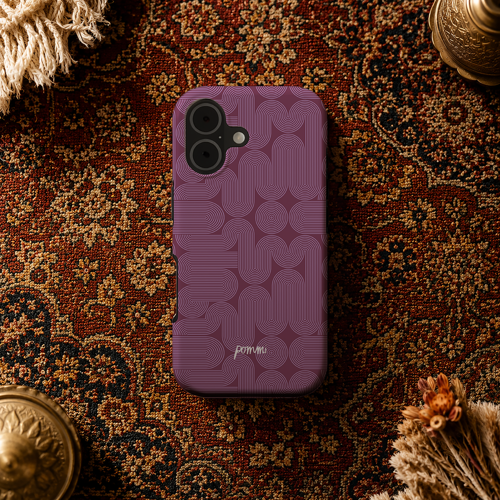 POMMI DESIGN | Retro Wavy Line Tough Phone