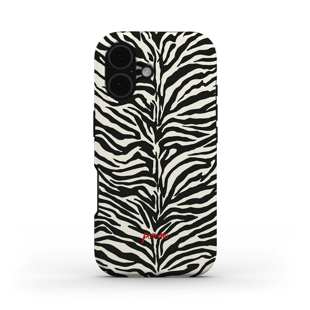 Zebra Print Tough Phone Case – Protective Animal Print Case